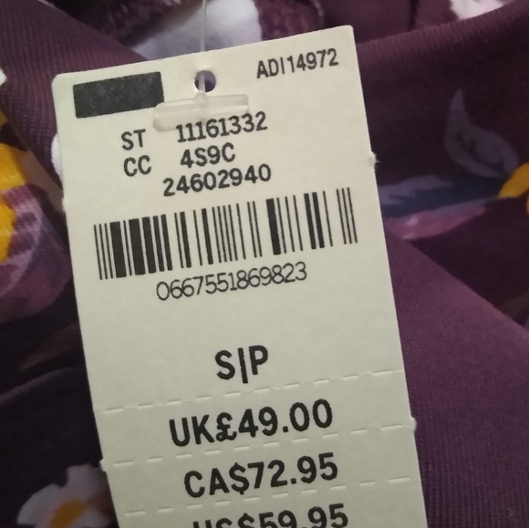 New Pink Blackout Floral Workout Leggings w/ Pocket | High-Waisted S/P - Picture 7 of 7